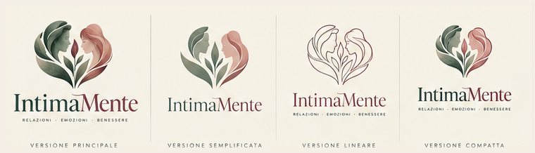 Varianti del logo: orizzontale, verticale, compatta e icona