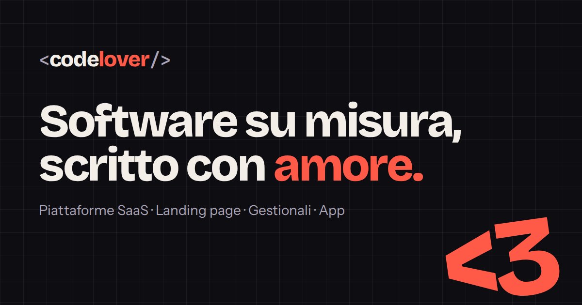 Anteprima del sito di CodeLover